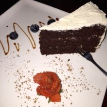 Gluten-free chocolate cake from Franchia Vegan Cafe